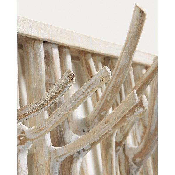 Nástěnné věšáky v sadě 3 ks z teakového dřeva v přírodní barvě 60 cm Muntfre – Kave Home-image-3