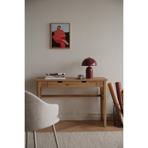 Konzolový stolek s deskou v dubovém dekoru v přírodní barvě 40x110 cm Garrison – Rowico-image-3