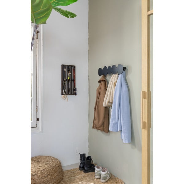 Černý kovový nástěnný věšák 58 cm Tumulo – Spinder Design-image-1