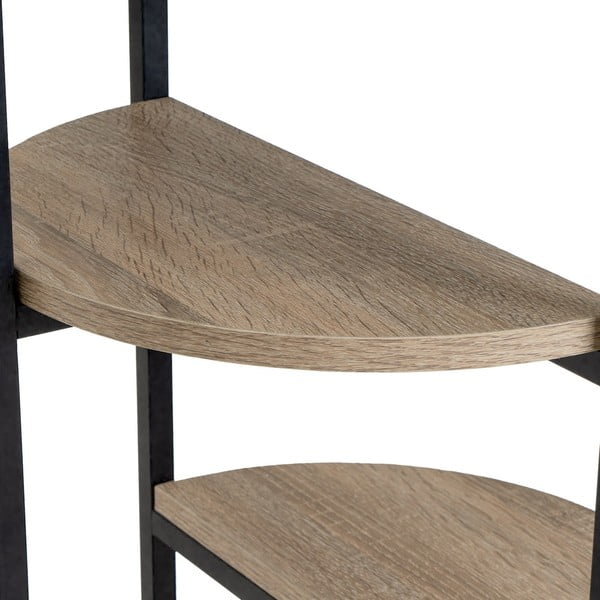 Regál v černo-přírodní barvě v dekoru dubu 40x80 cm – Casa Selección-image-1