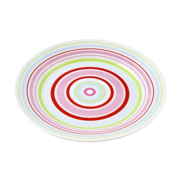 Porcelánový talíř Lines, barevný 4 ks