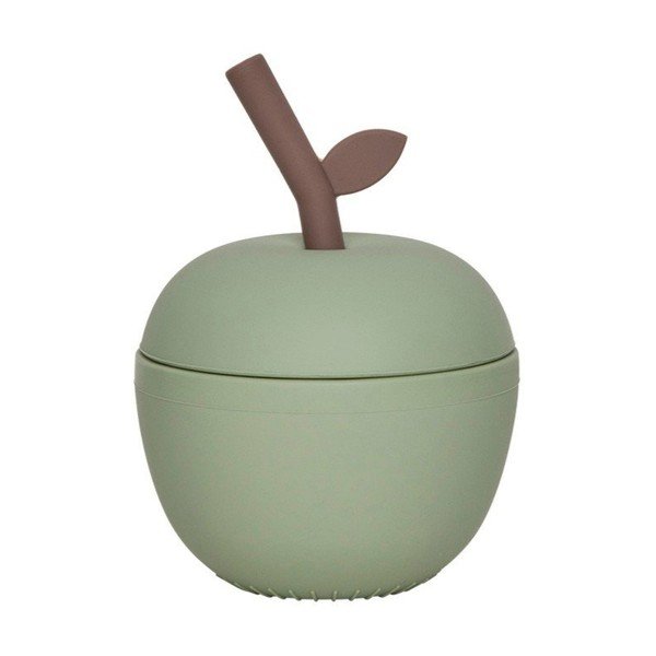 Zelený silikonový dětský hrnek Apple – OYOY Mini