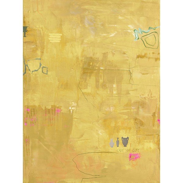 Ručně malovaný obraz na plátně 88x118 cm Yellow Petite – Malerifabrikken