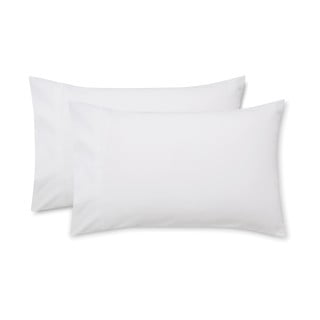 Sada 2 bílých povlaků na polštář z bavlněného saténu Bianca Luxury, 50 x 75 cm