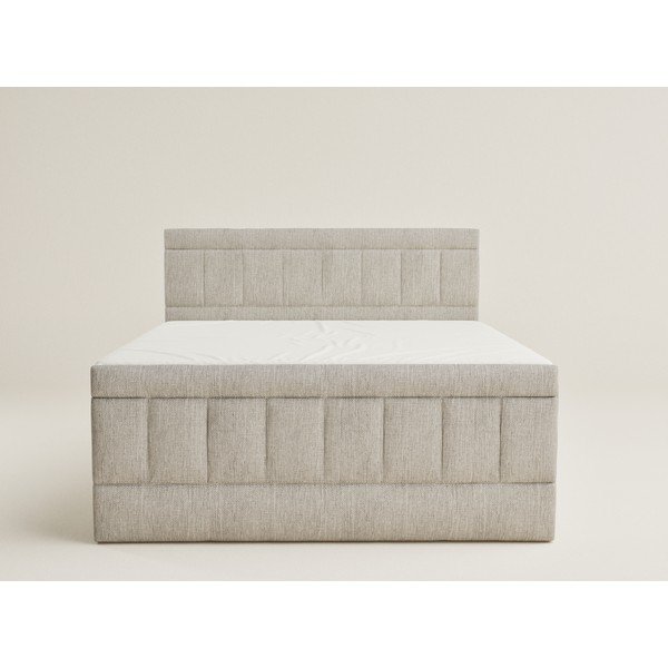 Béžová boxspring postel s úložným prostorem 180x200 cm Caya – Maison de Rêve-image-2
