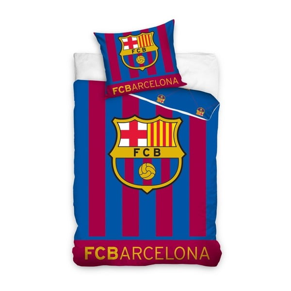 Dětské bavlněné povlečení na jednolůžko CARBOTEX FC Barcelona III, 140 x 200 cm