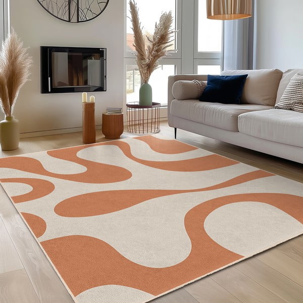 Oranžový pratelný koberec 80x150 cm Caramel Latte – Mila Home-image-3