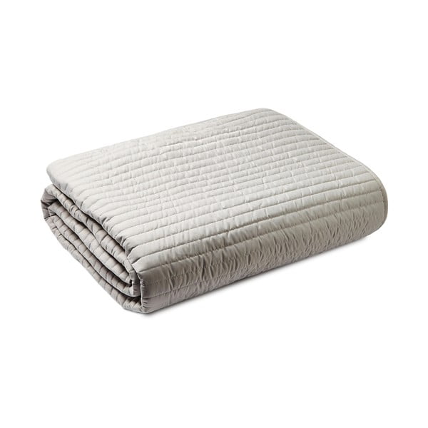 Šedý prošívaný přehoz na dvoulůžko 220x230 cm – Bianca