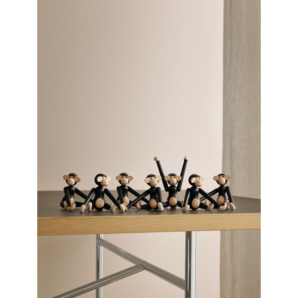 Soška z masivního dubového dřeva Kay Bojesen Denmark Monkey Hanging-image-4