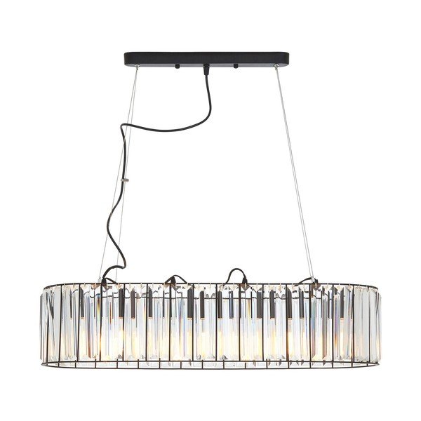 Kovové závěsné svítidlo se skleněným stínidlem Akiko – Premier Housewares-image-3