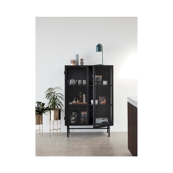 Černá vitrína Hübsch Enok, délka 100 cm-image-1