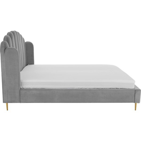 Šedá čalouněná postel Westwing Collection Glamour, 180 x 200 cm-image-3