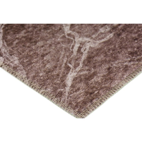 Koňakově hnědo-krémový pratelný koberec 80x50 cm - Vitaus-image-2