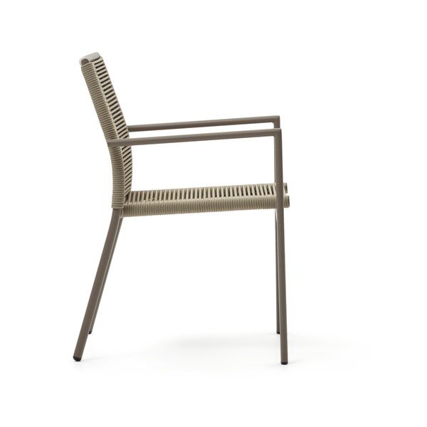 Béžová kovová zahradní židle Culip – Kave Home-image-3