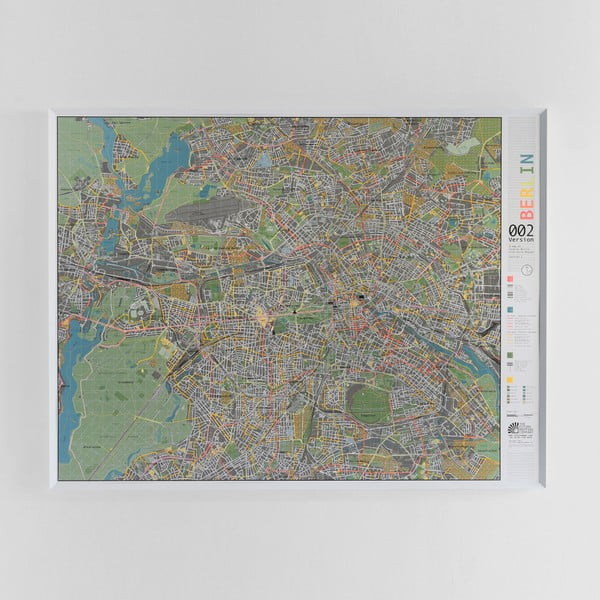 Mapa Berlína v průhledném pouzdru The Future Mapping Company Street map, 130 x 100 cm