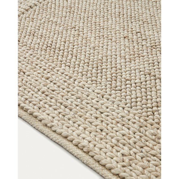 Krémový vlněný koberec 160x230 cm Minji – Kave Home-image-2