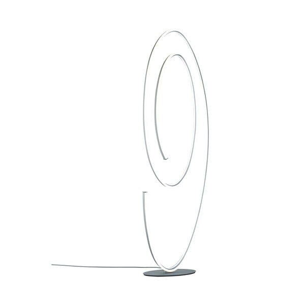 Šedá LED stojací lampa s kovovým stínidlem (výška 175 cm) Ciola – CINQUE