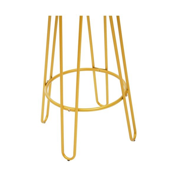 Barová stolička z jilmového dřeva ve zlaté barvě/v přírodní barvě (výška sedáku 75 cm) District – Premier Housewares-image-4