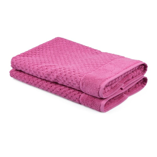 Sada 2 tmavě růžových ručníků Beverly Hills Polo Club Mosley, 50 x 80 cm