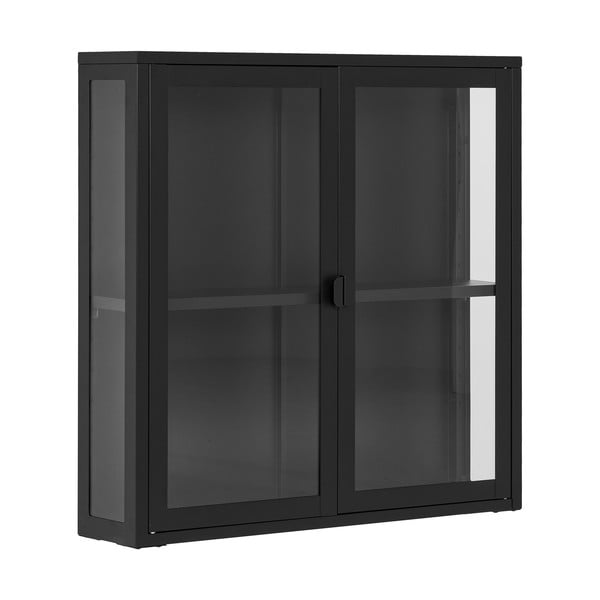 Černá kovová závěsná vitrína 80x80 cm Brisbane – House Nordic-image-1