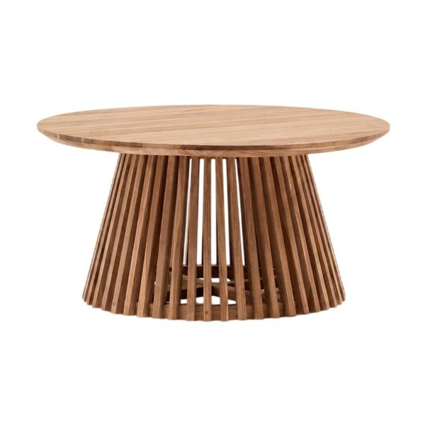 Konferenční stolek z teakového dřeva Kave Home Irune, ⌀ 80 cm