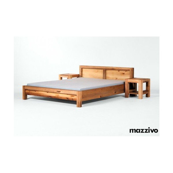 Postel Bauhaus z olšového dřeva, 200x200 cm, lněný olej-image-3