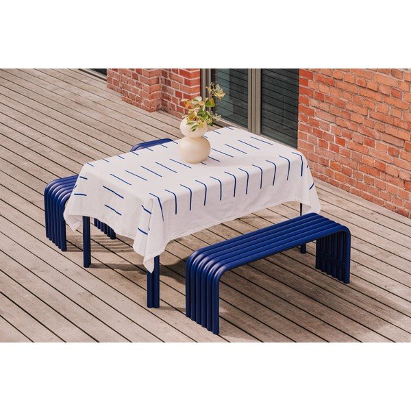 Modrá kovová zahradní lavice Nokk – noo.ma-image-2