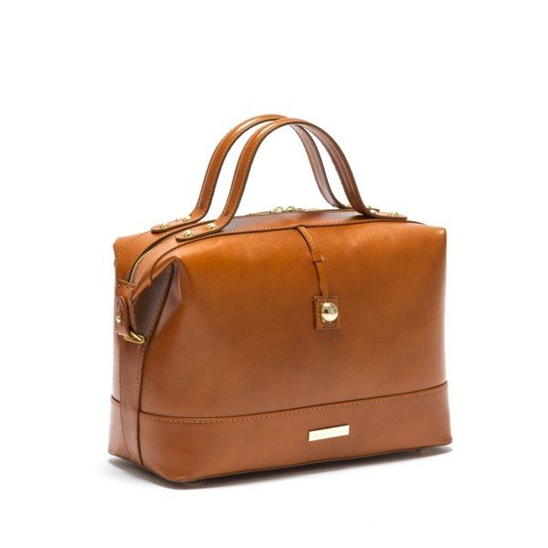 Kožená kabelka Anna Luchini 355L Cognac-image-3