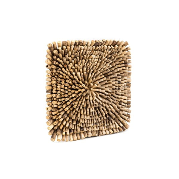 Nástěnná dekorace z teakového dřeva WOOX LIVING Bee, 70 x 70 cm-image-2