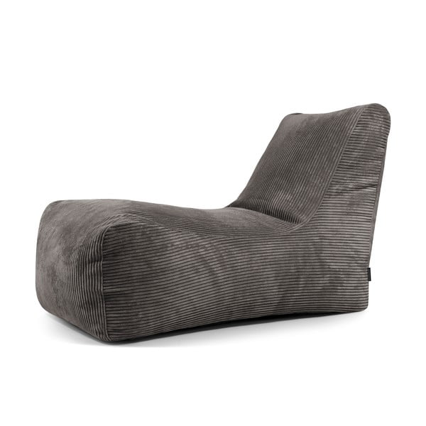 Tmavě šedý manšestrový sedací vak Lounge – SLOWDOWN