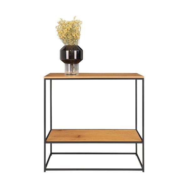 Konzolový stolek s deskou v dubovém dekoru v přírodní barvě 80x36 cm Vita – House Nordic-image-3