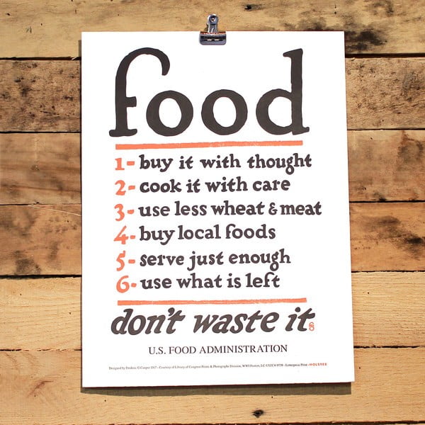 Plakát Food Rules 41x30 cm