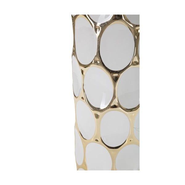 Bílá/ve zlaté barvě keramická stolní lampa s textilním stínidlem (výška 56 cm) Glam Carv – Mauro Ferretti-image-4