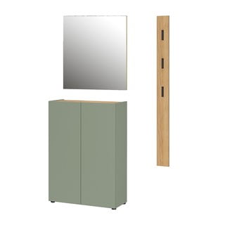 Světle zelená předsíňová sestava v dekoru dubu 104x200x33 cm Alviano – Germania
