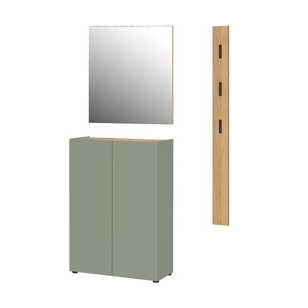 Světle zelená předsíňová sestava v dekoru dubu 104x200x33 cm Alviano – Germania