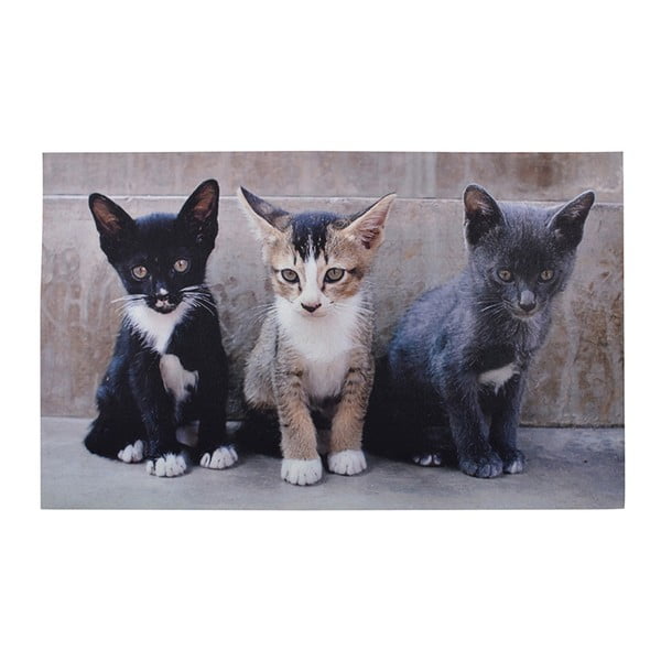 Podložka pod rohožku Esschert Design Kitties, 45,5 x 76 cm