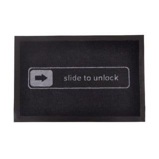 Černá rohožka Hanse Home Slide to Unlock, 40 x 60 cm