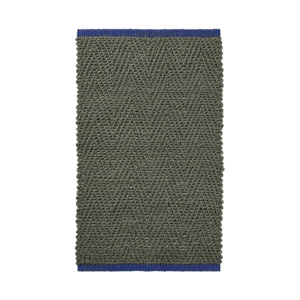 Tmavě zelený jutový koberec 50x80 cm Notes – Mette Ditmer Denmark