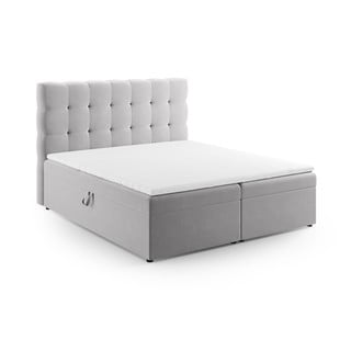 Světle šedá boxspring postel s úložným prostorem 180x200 cm Bali – Cosmopolitan Design