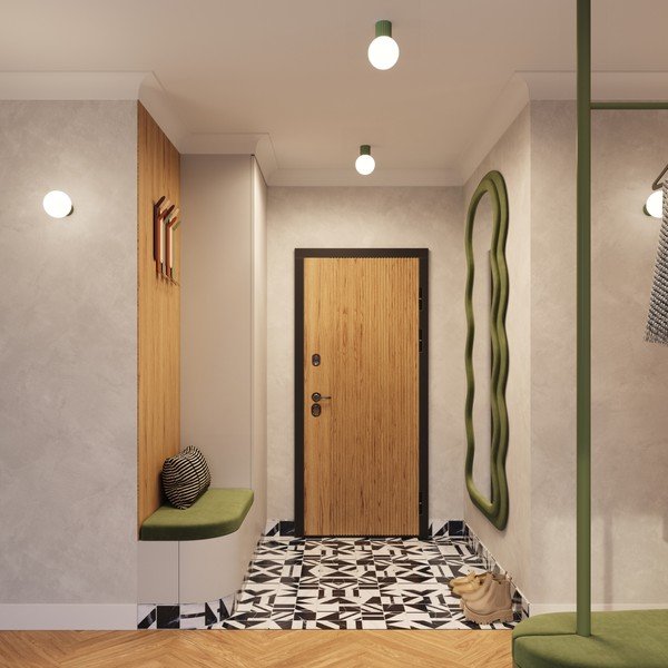 Zelené stropní svítidlo se skleněným stínidlem ø 12 cm Orbital – Sollux-image-3