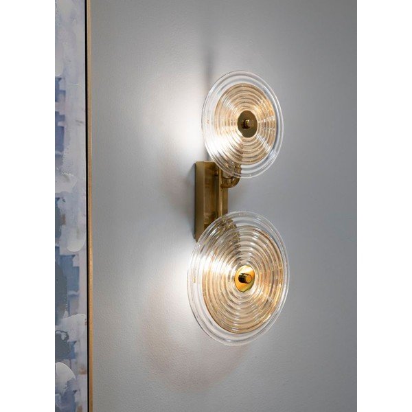 Skleněné nástěnné svítidlo ve zlaté barvě Venice – Mauro Ferretti-image-1