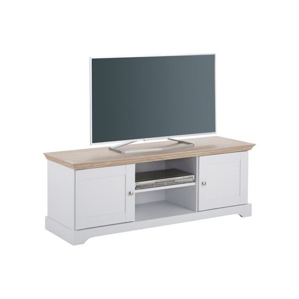 Bílý dřevěný TV stolek Støraa Anika-image-3