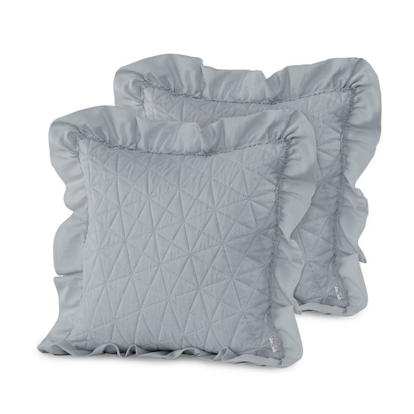 Sada 2 šedých povlaků na polštář AmeliaHome Tilia, 45 x 45 cm-image-1