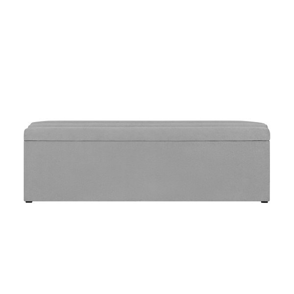 Světle šedý otoman s úložným prostorem Cosmopolitan Design LA, 180 x 47 cm-image-1