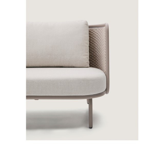 Krémové/taupe polstrované zahradní křeslo Sedalis – Kave Home-image-2