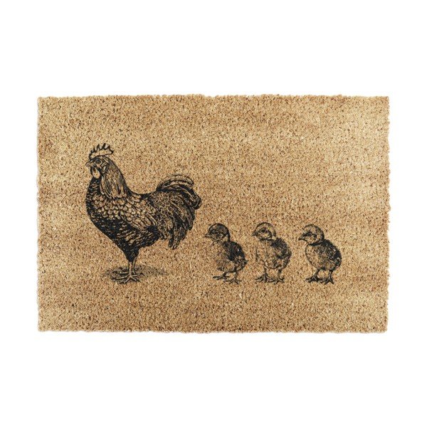 Rohožka z kokosového vlákna 40x60 cm Chickens and Chicks – Artsy Doormats