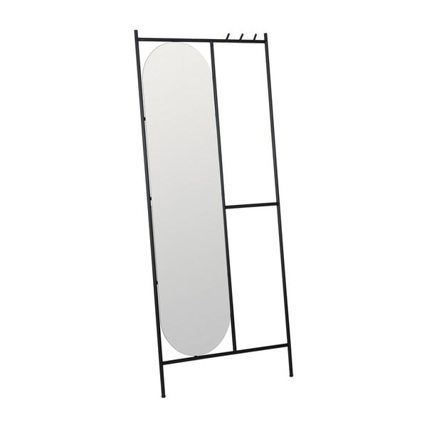 Nástěnné zrcadlo s věšákem 70x160,5 cm – Ixia-image-2