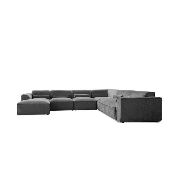 Šedá rohová pohovka (pravý roh) Flex Felix – Miuform