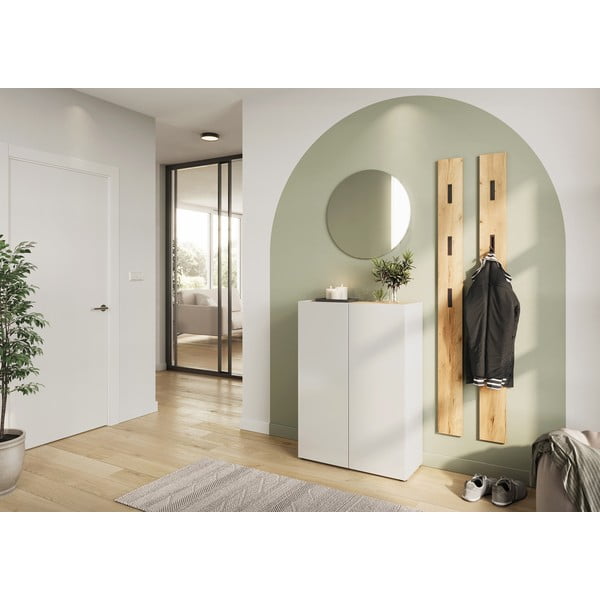 Bílá skříňka v dekoru dubu 74x105x33 cm Alviano – Germania-image-2