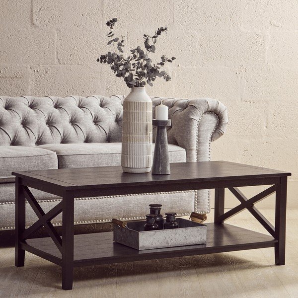 Černý konferenční stolek 60x120 cm Heritage – Premier Housewares-image-4